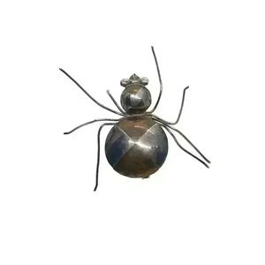 Vintage Large Spider Pin Brooch Insect Retro Silver & Brass MCM